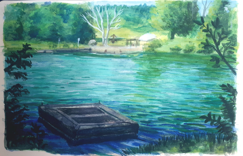 Pond at the park study

Watercolor and goauche. 
