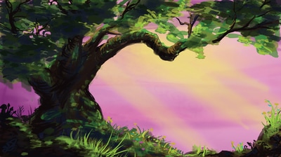 Tree study, speed painting  in photoshop. 